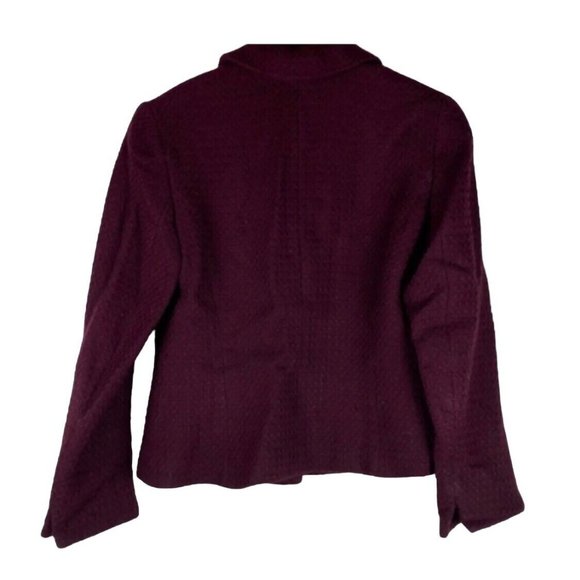 Brooks Brothers 8 Medium Blazer Jacket 100% WOOL Burgundy Maroon Career - Picture 3 of 5